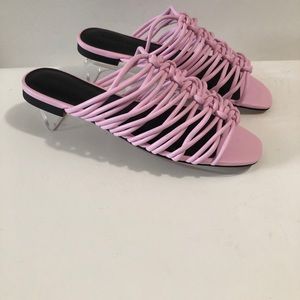 REBBECA MINCOFF MAELYNN PINK STRAPS SLIP ON SLIDES SANDALS SHOES